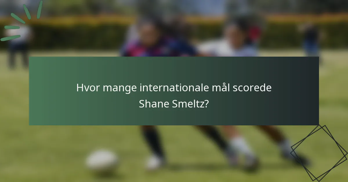 Hvor mange internationale mål scorede Shane Smeltz?