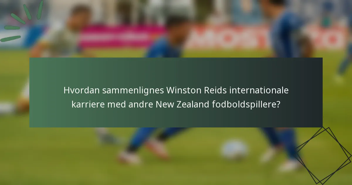 Hvordan sammenlignes Winston Reids internationale karriere med andre New Zealand fodboldspillere?